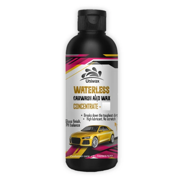 Uniwax drywash or Waterless car wash with wax concentrate Rinseless Car Wash | Eco Friendly Quick Detailer Spray | Exterior Car Cleaning | Car Care Products 1:40 - 200 gram